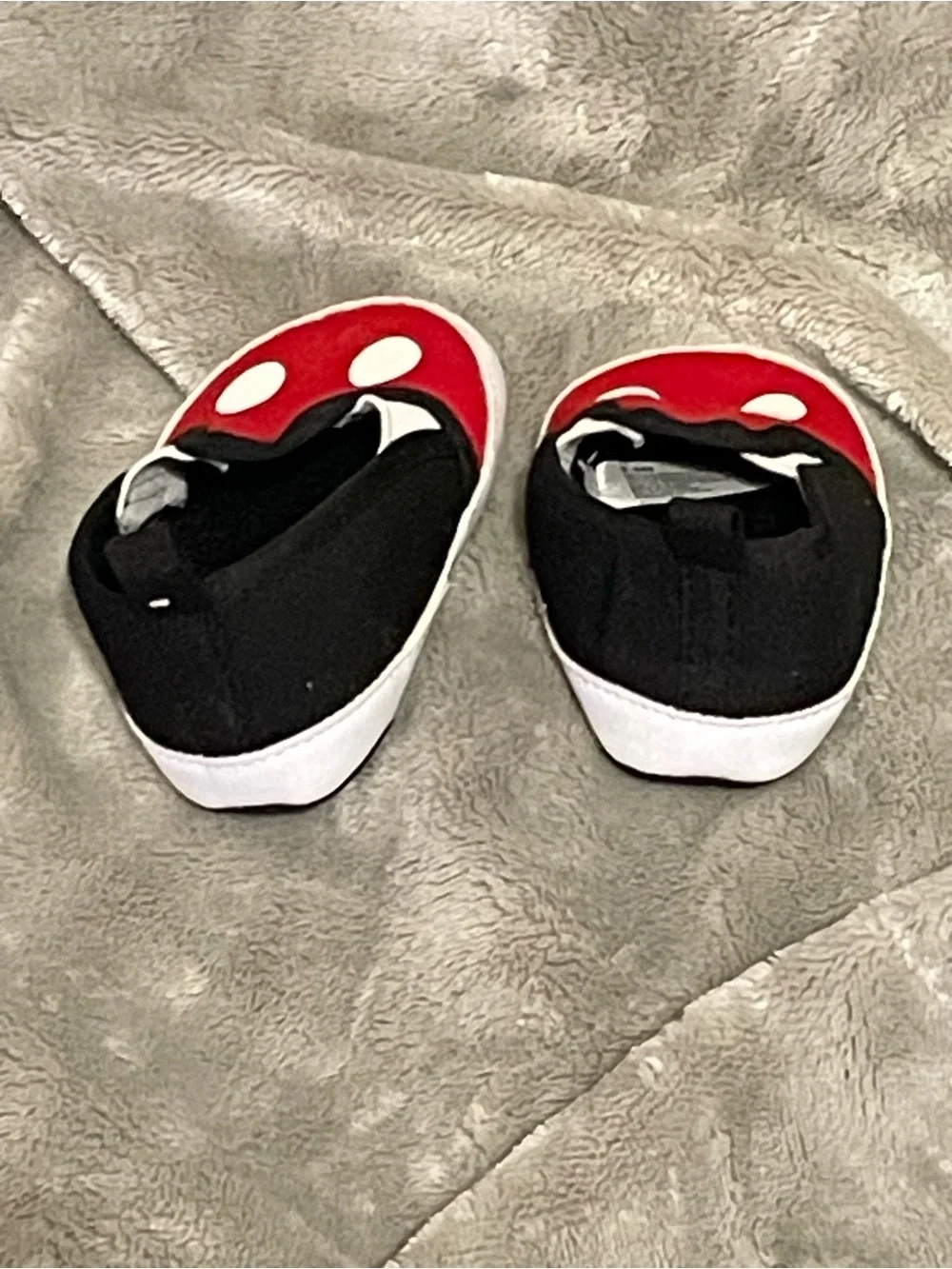 Red & Black Kids Slip-On Shoes
